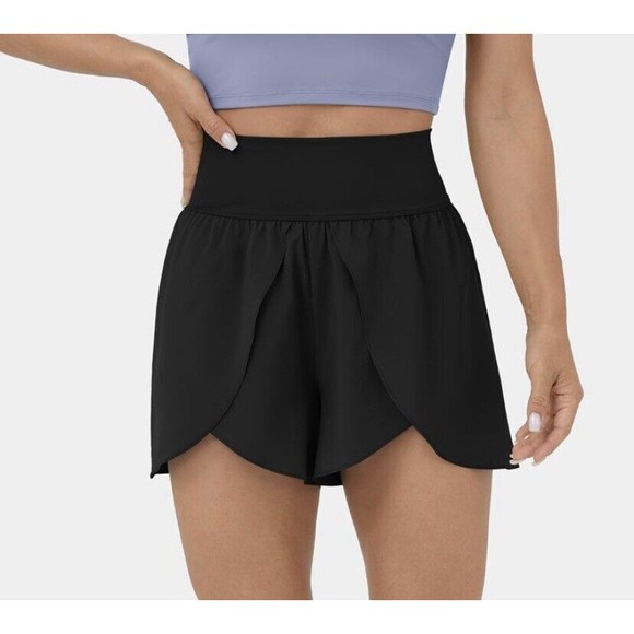 Halara Pants - Halara High Waisted Flowy Front Split Quick Dry Shorts L Large NWT